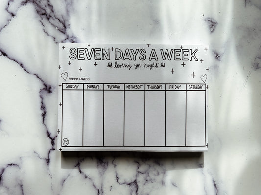 Seven By Jungkook Weekly Planner