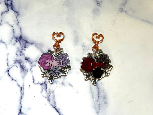 2nd Generation Floral Kpop Keychains