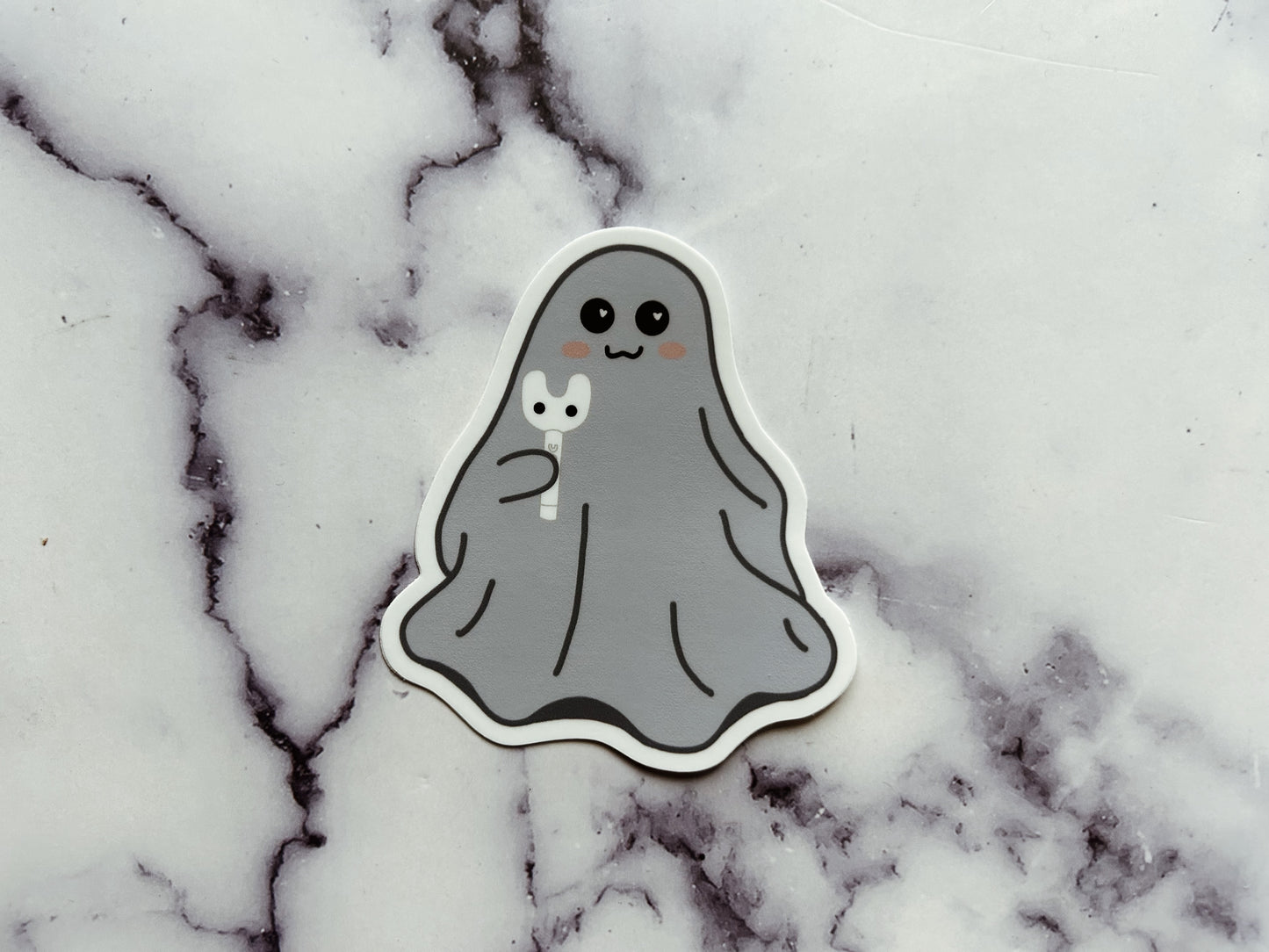 Kpop Ghost with Lightsticks Sticker