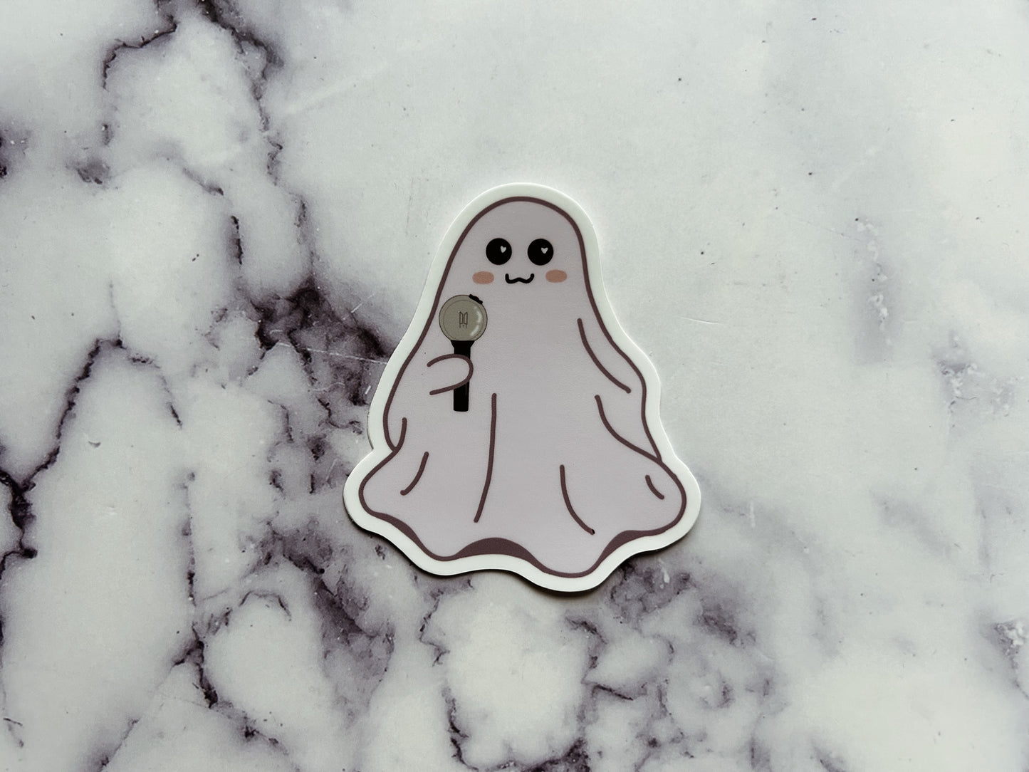 Kpop Ghost with Lightsticks Sticker
