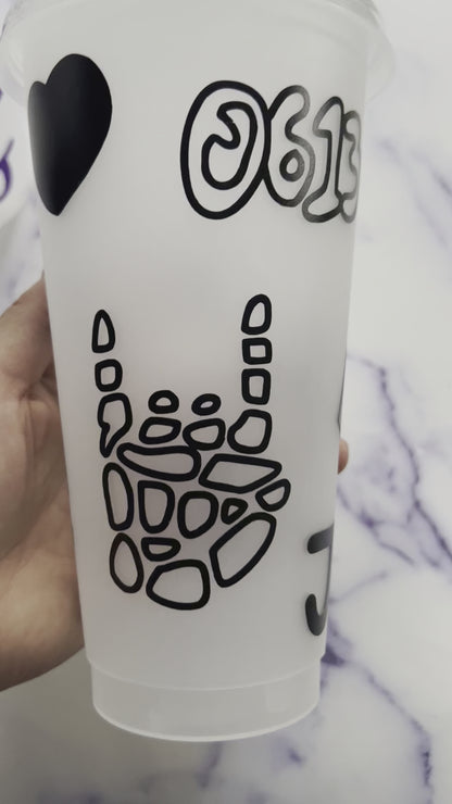 Jungkook Tattoo Plastic Cup